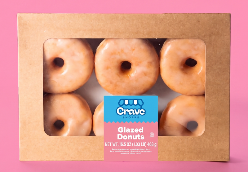 Crave Shoppe Glazed Donuts - 6ct