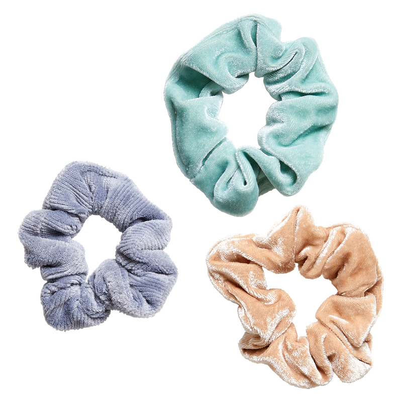 Assorted Velvet Scrunchies 3ct