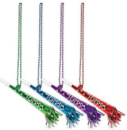 Bead Necklace with NY Horn
