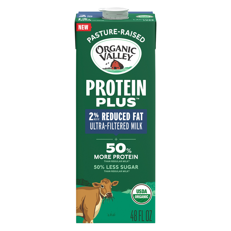 Organic Valley Protein+ 2% Milk 48oz Ctn