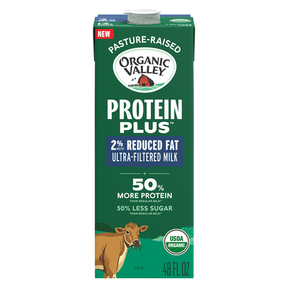 Organic Valley Protein+ 2% Milk 48oz Ctn