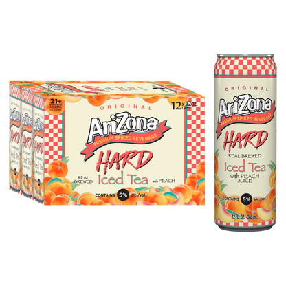 Arizona Hard Peach Tea 12pk 12oz Cans - Arizona Hard – BevMo!