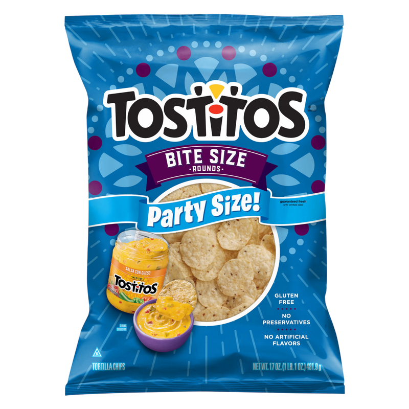 Tostitos Bite Size Rounds Tortilla Chips Party Size 17oz