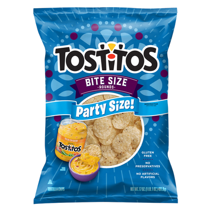 Tostitos Bite Size Rounds Tortilla Chips Party Size 17oz