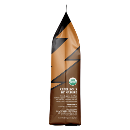 Death Wish Coffee Organic Medium Roast Ground Coffee 10oz Bag