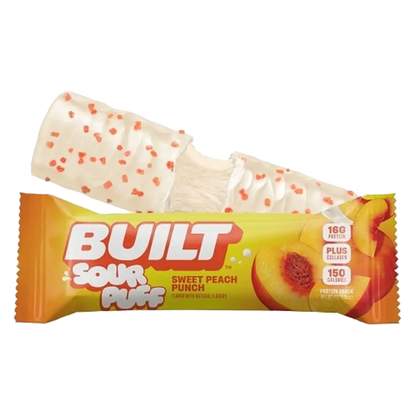 BUILT Sour Puff Bar, Sweet Peach Punch