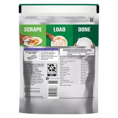 Cascade Platinum Plus Dishwasher Detergent Pods, Fresh Scent, 26 count