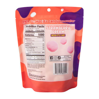 Amos Strawberry Dreams Swedish Gummy Candy, 9.5 oz
