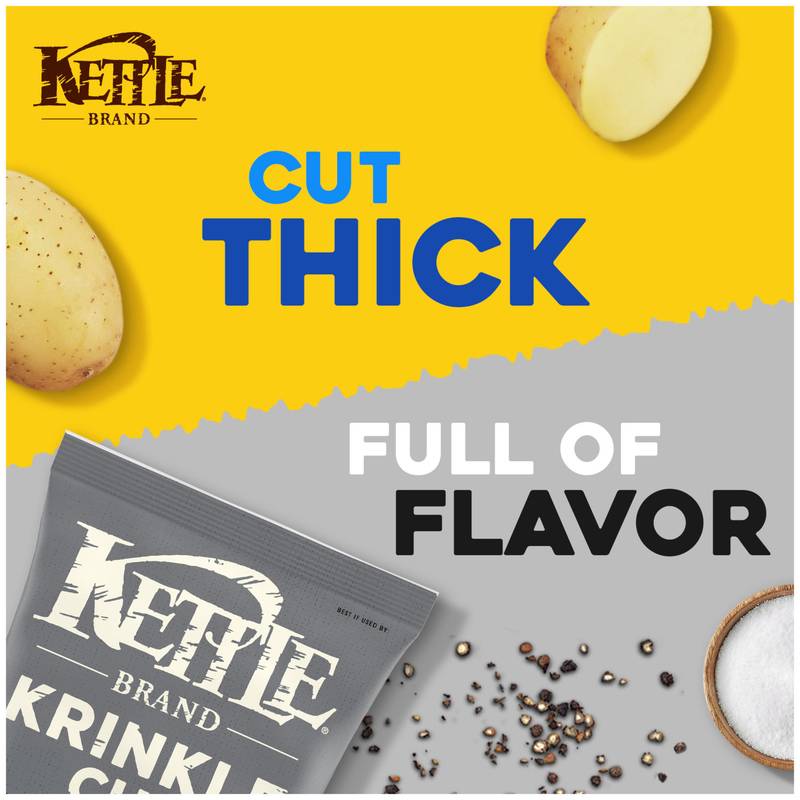 Kettle Brand Krinkle Cut Salt & Pepper Chips 7.5oz