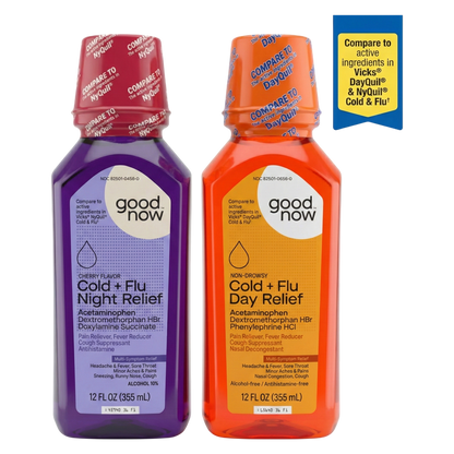Goodnow Day & Night Cold + Flu Relief Liquid 2pk Cherry Flavor -12 fl oz
