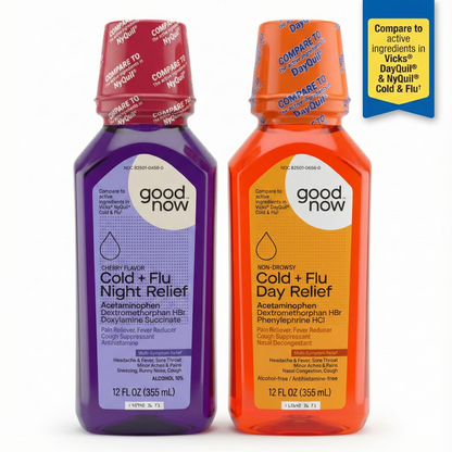 Goodnow Day & Night Cold + Flu Relief Liquid 2pk Cherry Flavor -12 fl oz