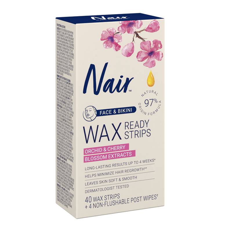 Nair Wax Ready-Strips, Face, 40ct