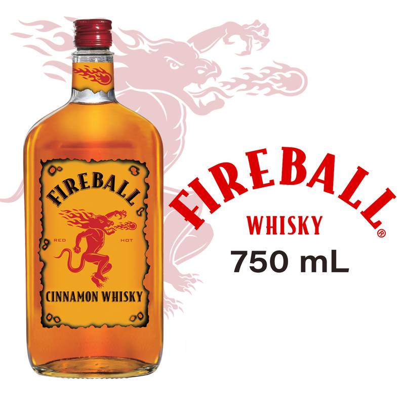 Fireball Hot Cinnamon Blended Whisky 750ml (66 proof) - Fireball