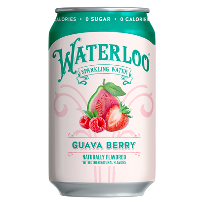 Waterloo 12pk Guava Berry Sparkling Water 12oz Cans