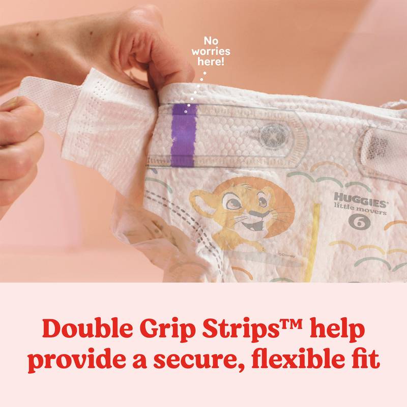 Huggies Little Movers Baby Diapers, Size 5 (27+ lbs), 19 Ct