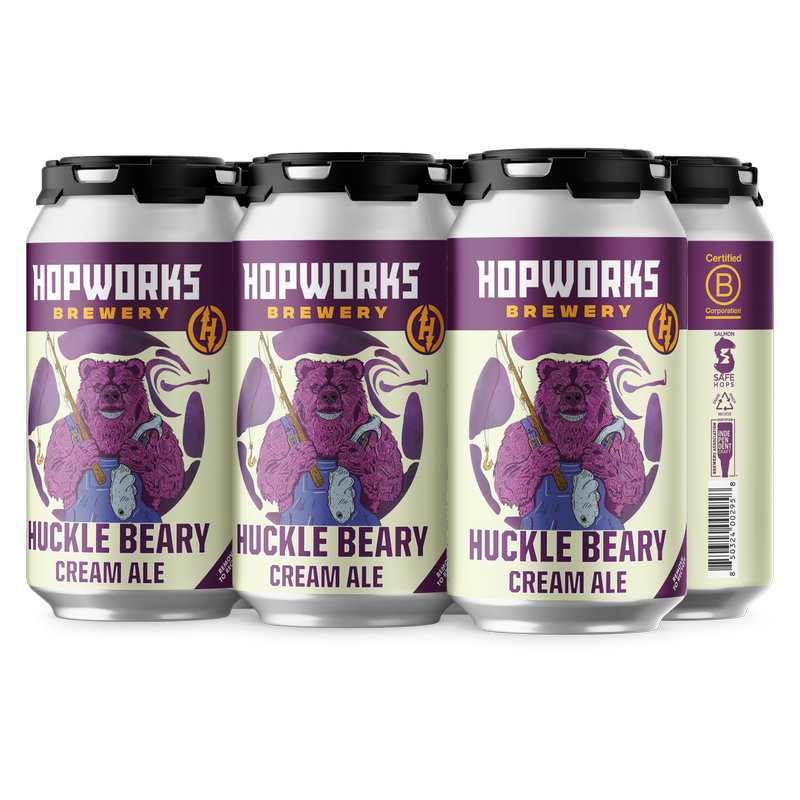 Hopworks Huckle Beary Cream Ale 6pk 12oz Can