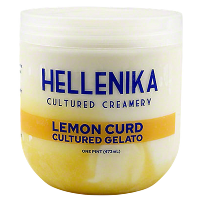 Hellenika Lemon Curd Cultured Gelato, 16 oz