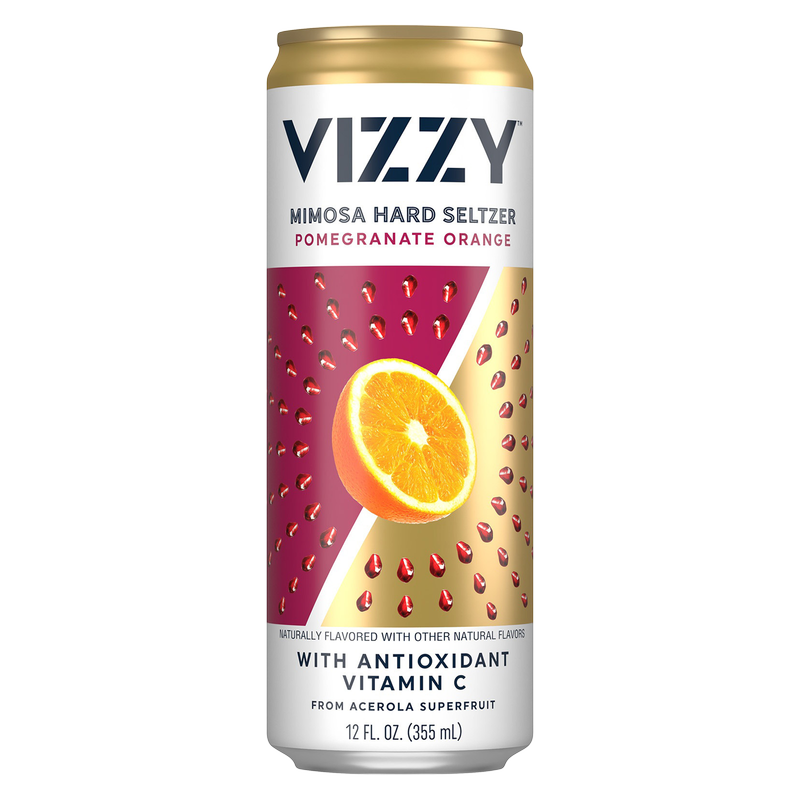 Vizzy Mimosa Hard Seltzer Pomegranate Orange Single 12oz Can 5.0% ABV