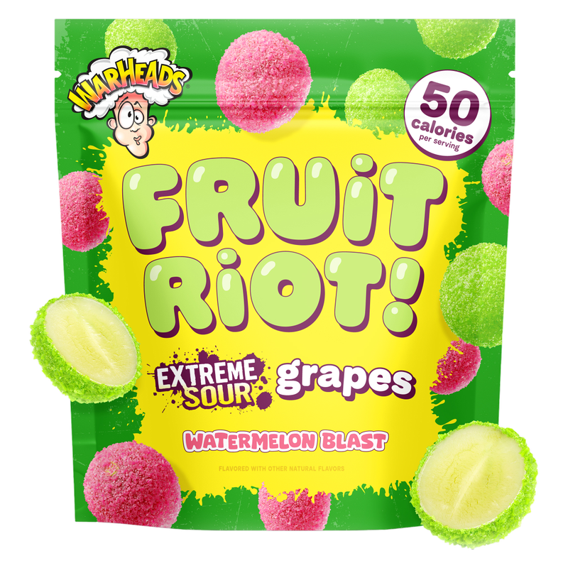 Fruit Riot x Warheads Extreme Sour Watermelon Blast Grapes 8oz