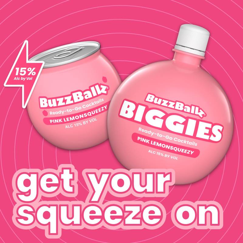 Buzzball Inflatable Buzzballz Cocktails Pink Lemonsqueezy 200ml - BuzzBallz – BevMo!
