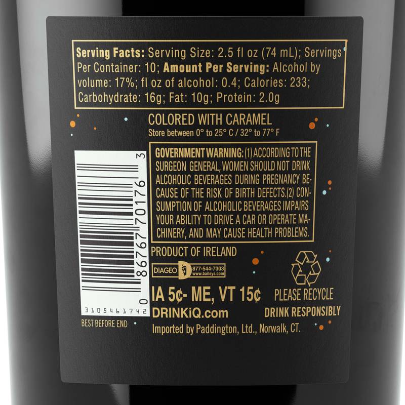 Baileys Salted Caramel Irish Cream Liqueur 750 mL (34 Proof)