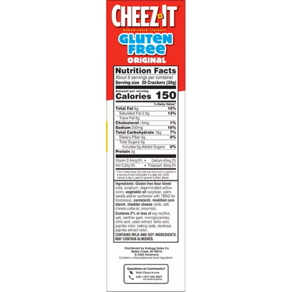 Cheez-it Original Gluten Free, 9 oz