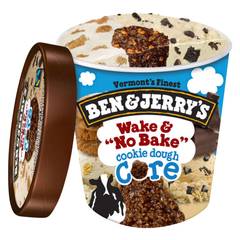 Ben & Jerry's Wake & No Bake Cookie Dough Core Ice Cream 16oz