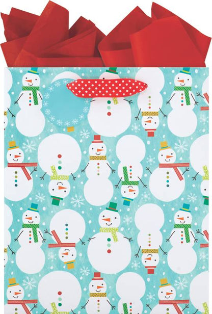 Snowman Celebration 8.5" Gift Bag