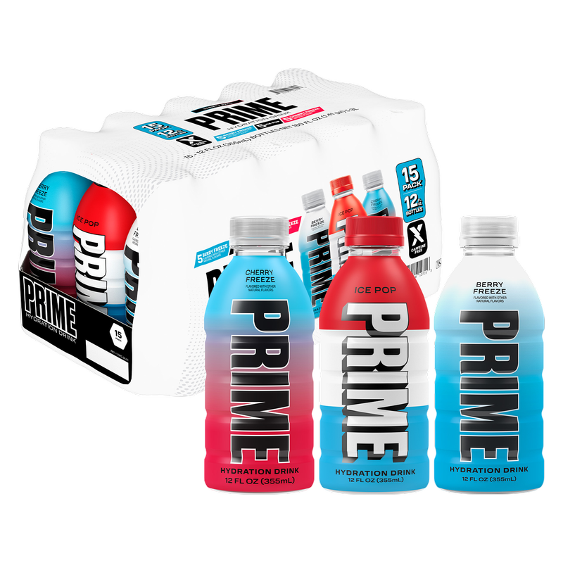 Prime Hydration Variety Pack 15pk 12oz Btl