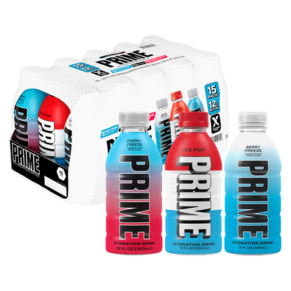 Prime Hydration Variety Pack 15pk 12oz Btl