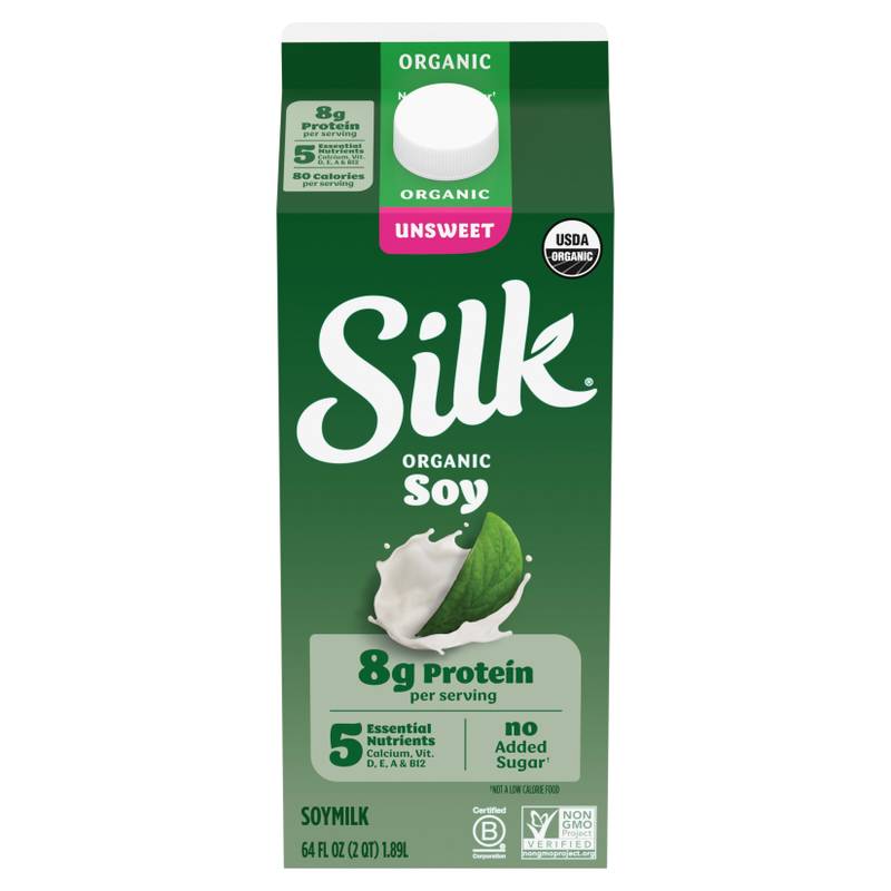 Silk Organic Unsweet Soy Milk 1/2 Gallon