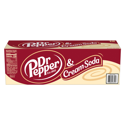 Dr Pepper & Cream Soda 12pk 12oz Can