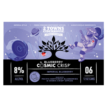 2 Towns Ciderhouse Blueberry Cosmic Crisp 6pk 12oz Cans