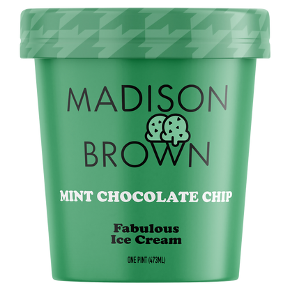 Madison Brown Mint Chocolate Chip Ice Cream 16oz