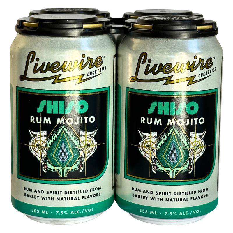 LiveWire Shiso Rum Mojito 4pk 12oz Can