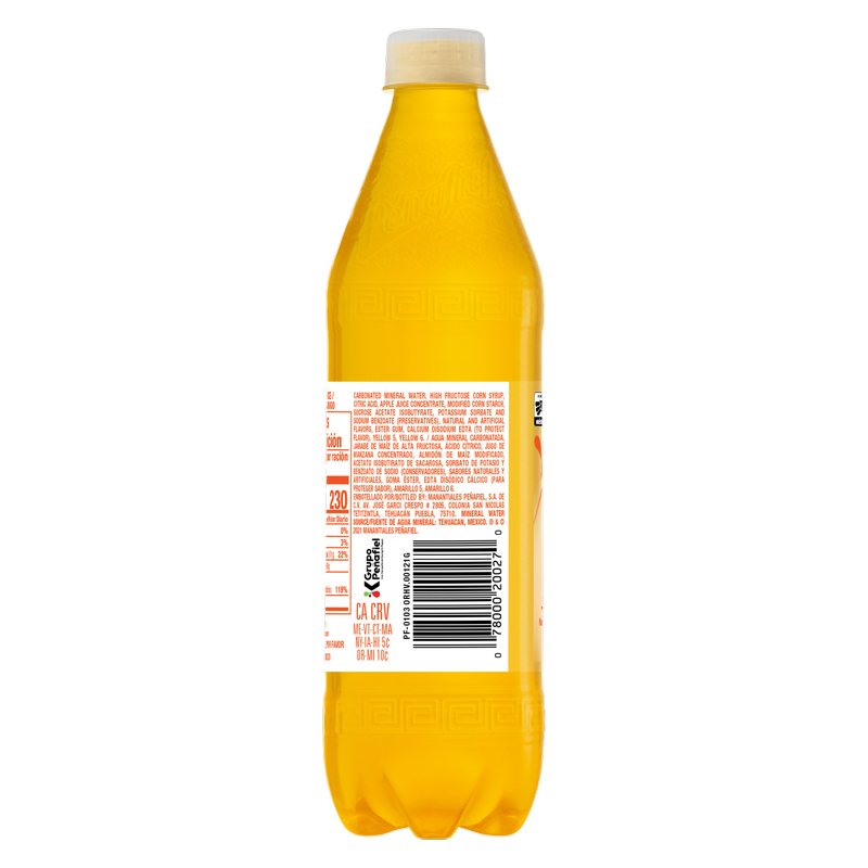 Peñafiel Naranjada Sparkling Mineral Water 20.3oz Btl
