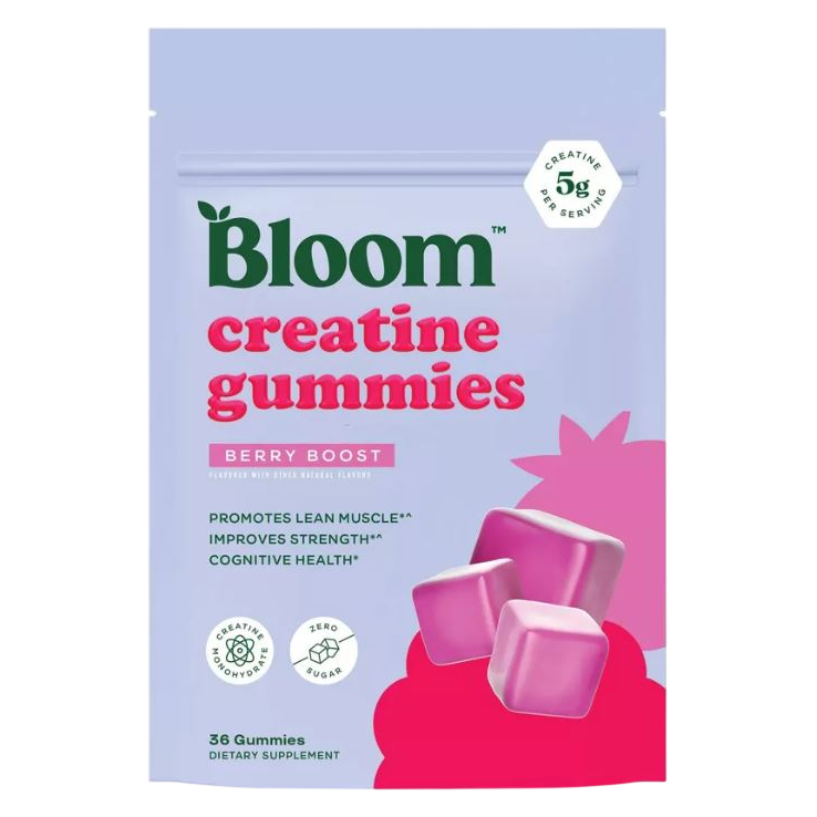 Bloom Creatine Gummies, Berry Boost, 36 Gummies, 12 servings
