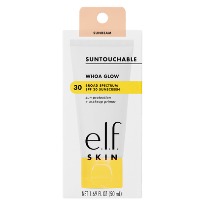 E.l.f. SKIN Suntouchable Whoa Glow Sunscreen & Primer, Sunbeam, SPF 30, 1.7 Fl Oz