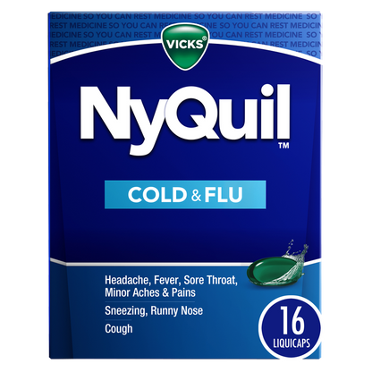 Vicks NyQuil Cold & Flu Nighttime Relief LiquiCaps 16ct