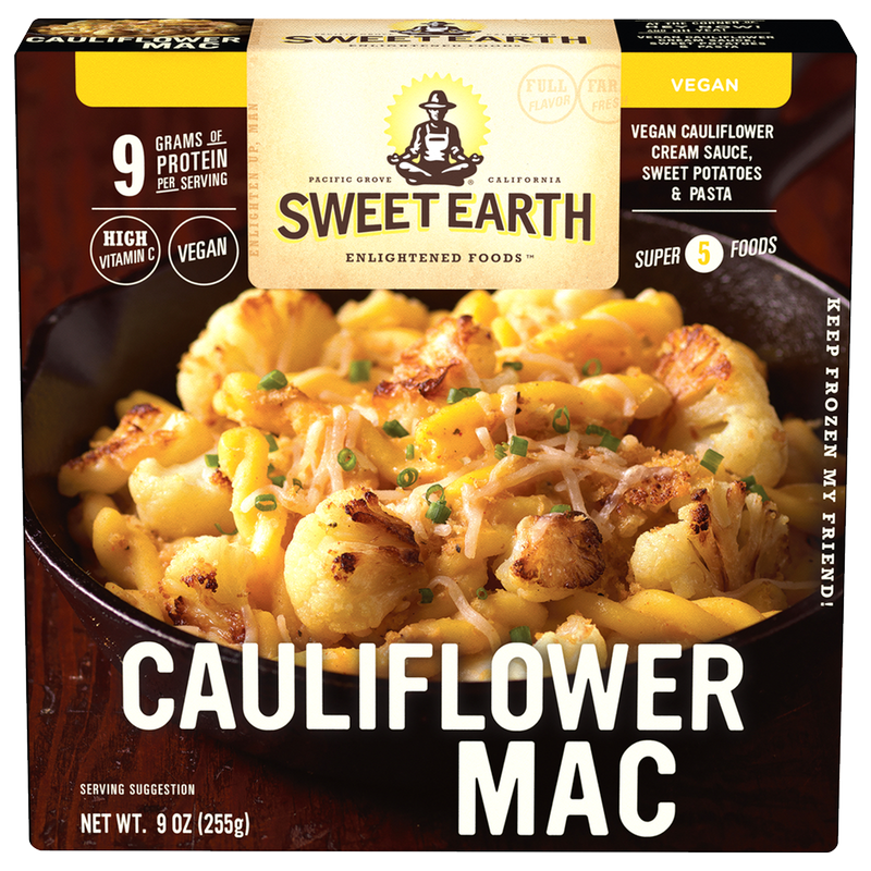Sweet Earth Frozen Vegan Cauliflower Mac & Cheese Meal 9oz