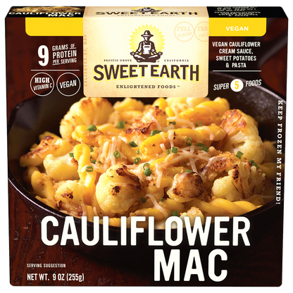 Sweet Earth Frozen Vegan Cauliflower Mac & Cheese Meal 9oz