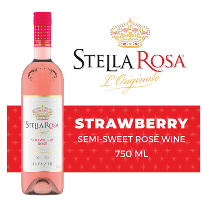 Stella Rosa Strawberry Rose Semi-Sweet Rose Wine 750 ml