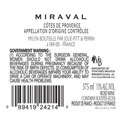 Ch Miraval Provence Rose 375ml 375ml