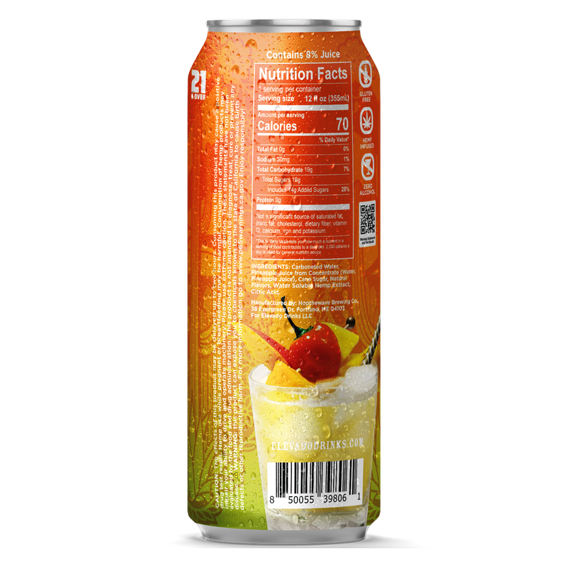 Elevado THC 5mg Mango Margarita Cocktail 4pk 12oz Can