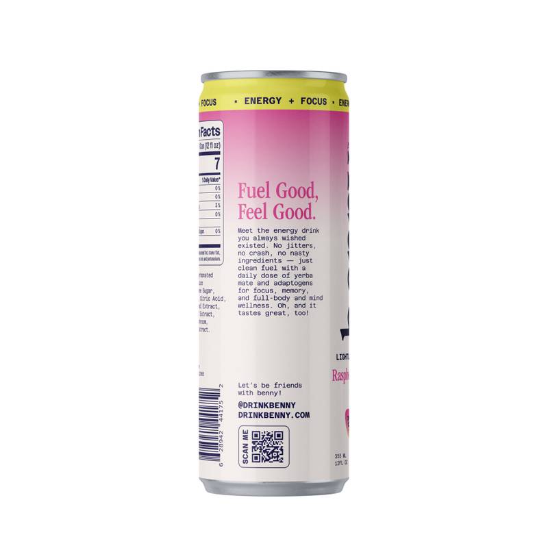 Benny Everyday Energy Raspberry Hibiscus 12oz Can