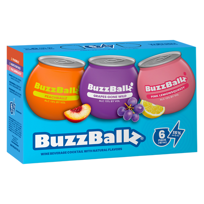 BuzzBallz Fruity Variety Pack 6pk 187ml