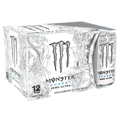 Monster Energy Zero Ultra 12pk 16oz Can - XL
