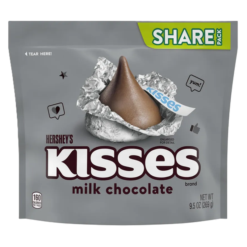 Hershey's Kisses Milk Chocolate Candies, 9.5 oz