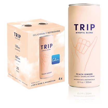 TRIP Peach Ginger Mindful Blend 4pk 8.5oz Can