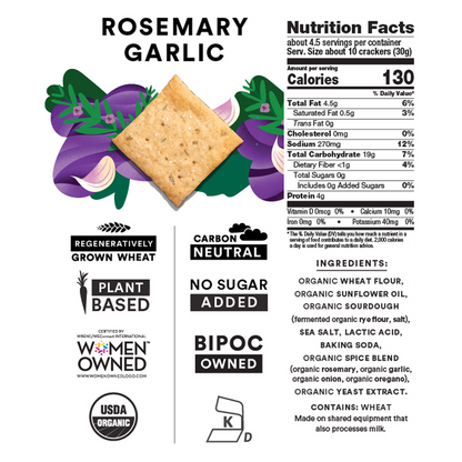 Moonshot Rosemary Garlic Crackers 4.4oz